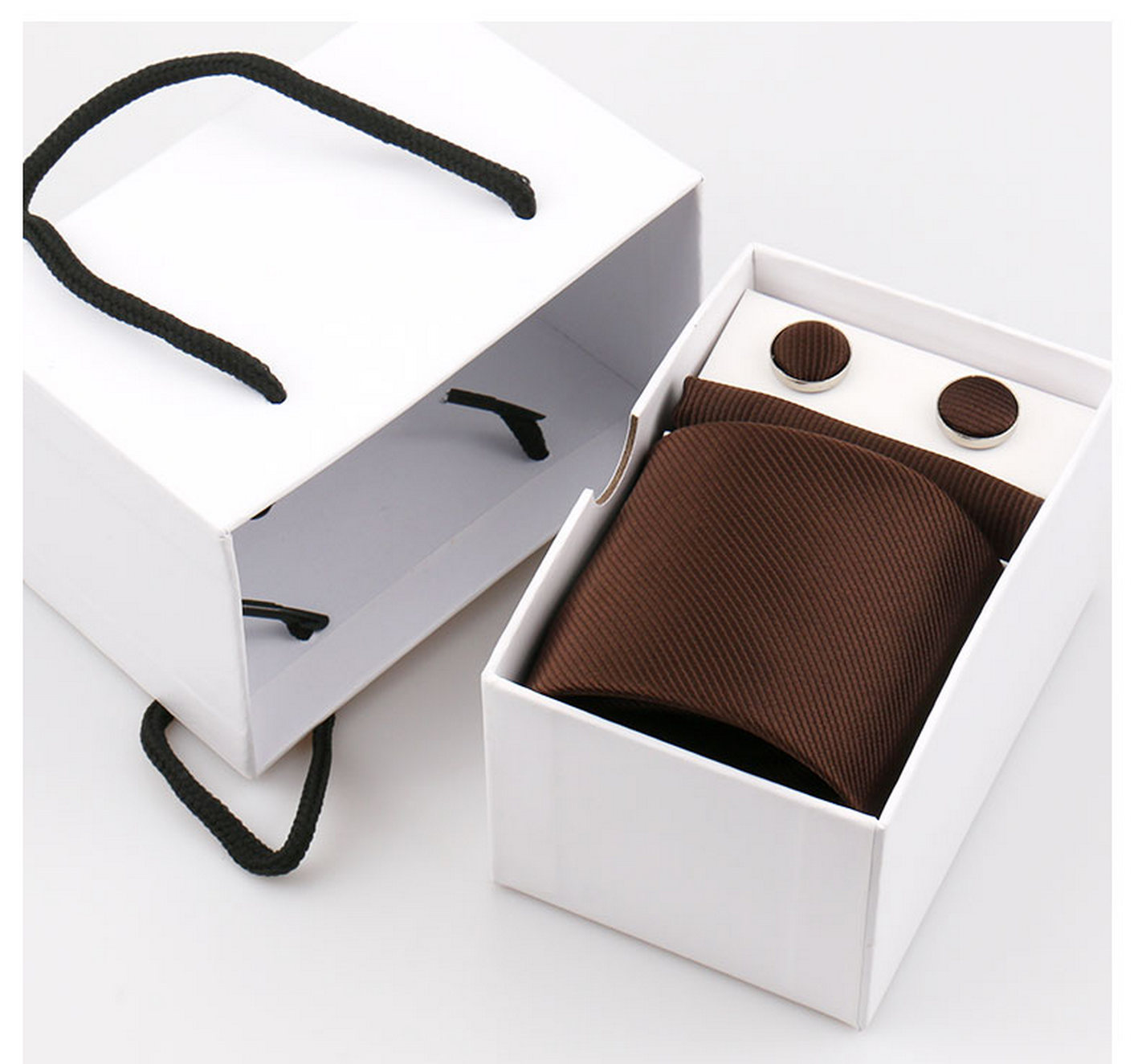Elegant Men Tie Set 7.5CM Soli - Neck Tie Set Box ulasan dan harga