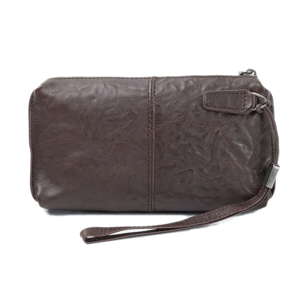 Men Cowhide Clutch Purse Bag M - Travel Organizer Men ulasan dan harga