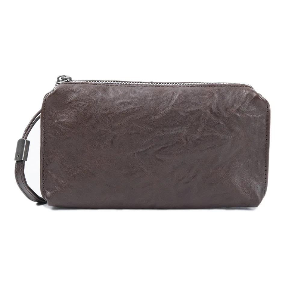 Men Cowhide Clutch Purse Bag M - Travel Organizer Men ulasan dan harga