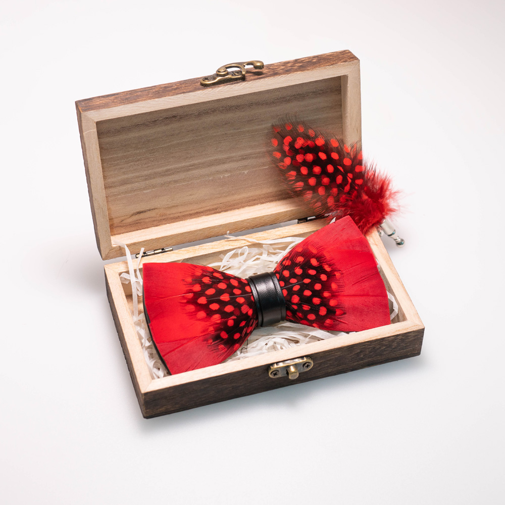 EASTEPIC Handmade Feather Bow  - Neck Tie Set Box ulasan dan harga