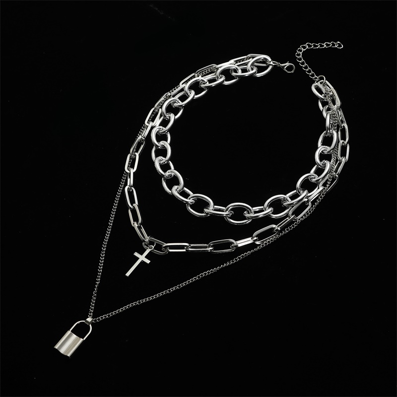 FNQUFUJ Layered grunge aesthet - Men Accessories Neck Chain ulasan dan harga