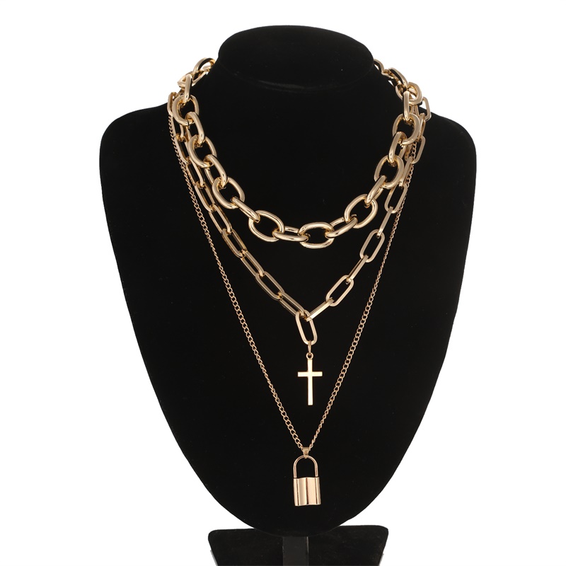 FNQUFUJ Layered grunge aesthet - Men Accessories Neck Chain ulasan dan harga