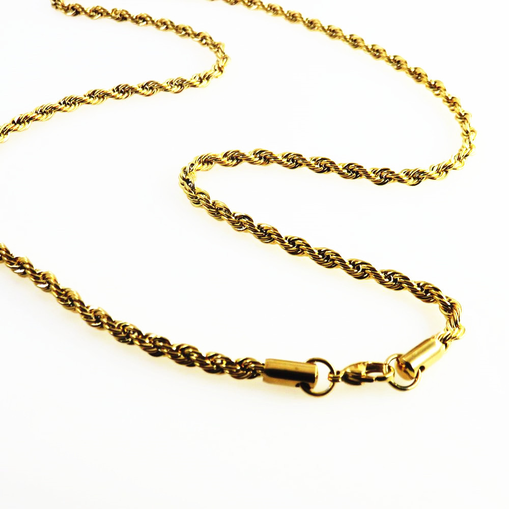 Stainless Steel Twist Rope Lon - Men Accessories Neck Chain ulasan dan harga