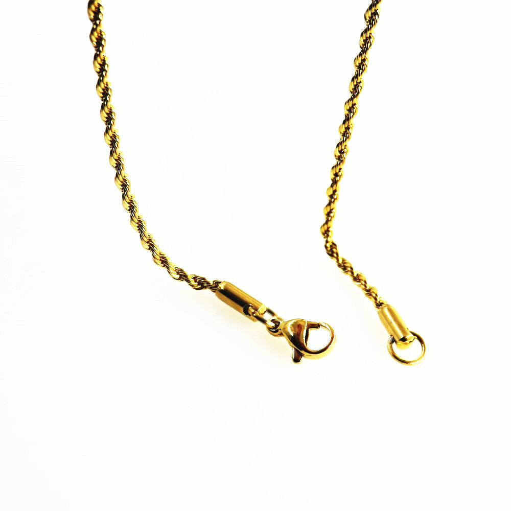 Stainless Steel Twist Rope Lon - Men Accessories Neck Chain ulasan dan harga