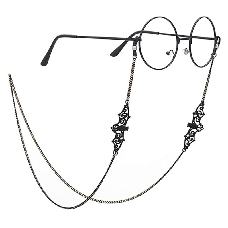 1-10PCS Gothic Bat Eyeglass Ch - Men Accessories Neck Chain ulasan dan harga