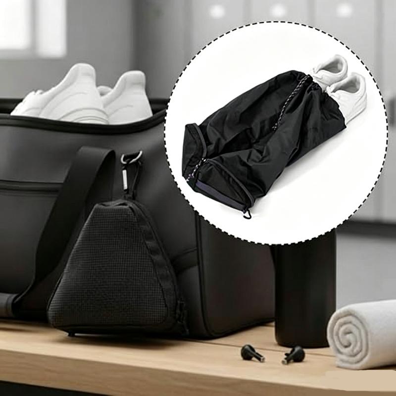Foldable Travel Shoe Bag Black - Travel Organizer Men ulasan dan harga