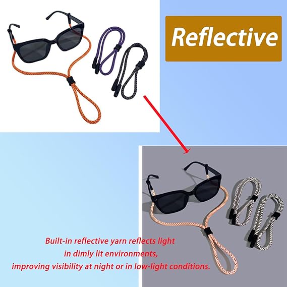 2 PCS Glasses Strap, Reflectiv - Men Accessories Neck Chain ulasan dan harga